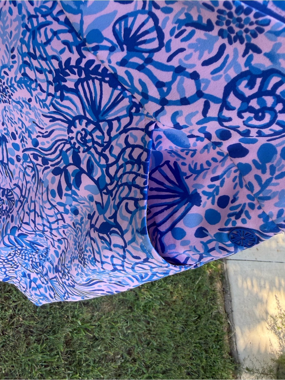 Lilly Pulitzer Blue and Pink Floral Bermuda Shorts - Picture 6 of 10